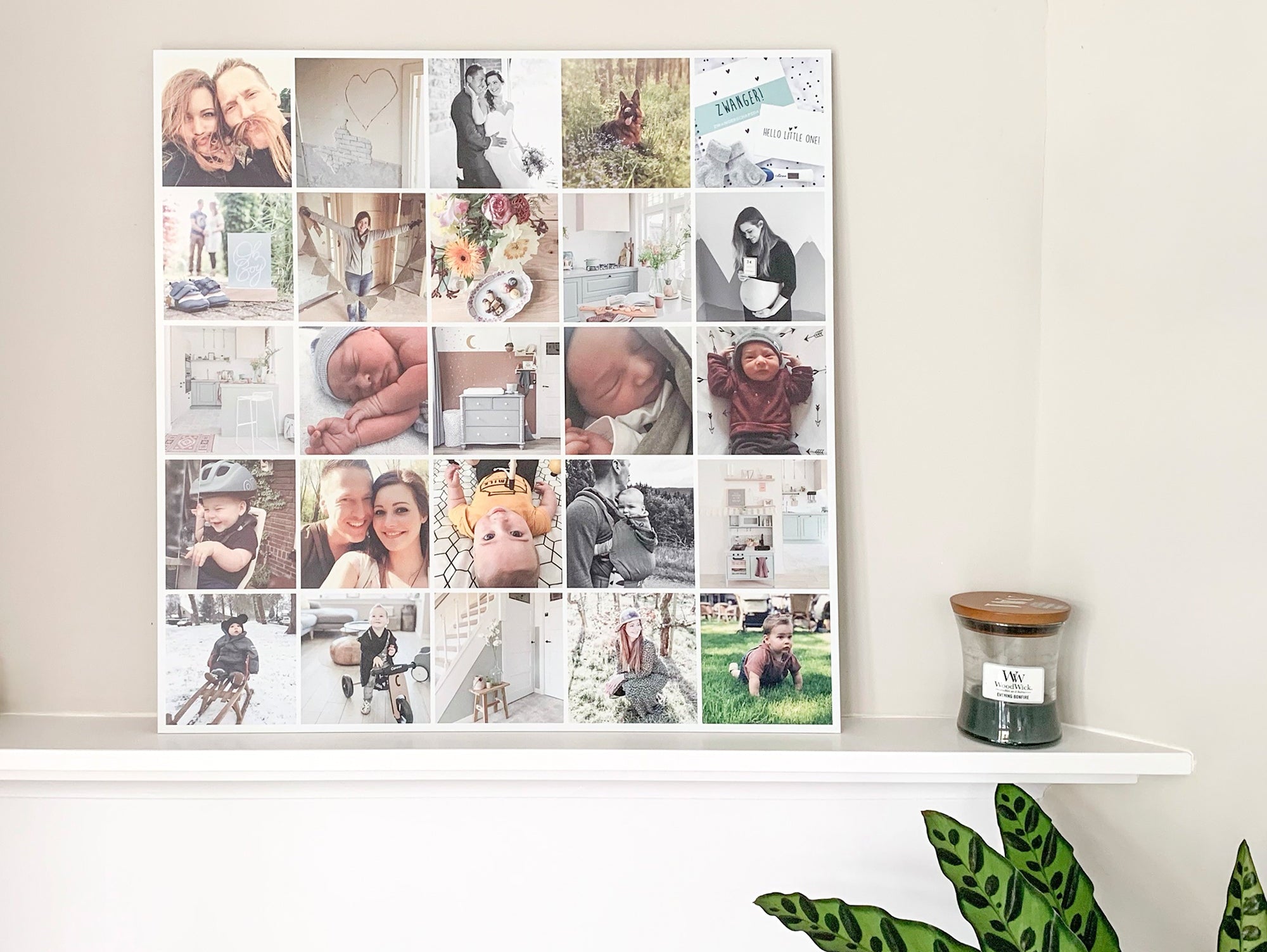 Wanddecoratie in het juiste formaat boven het bed – Instawall op aluminium in de slaapkamer