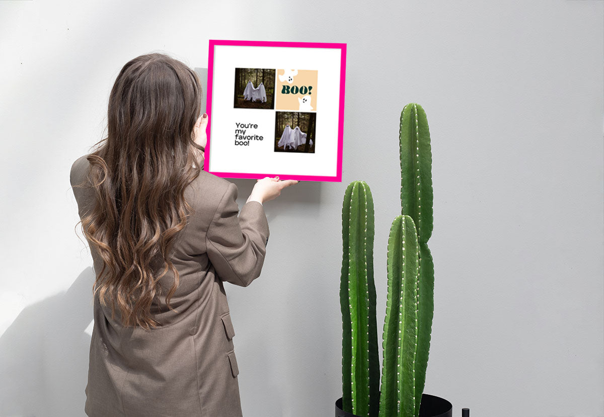 Instawall Poster in Neon Roze lijst Print Instawall Prints