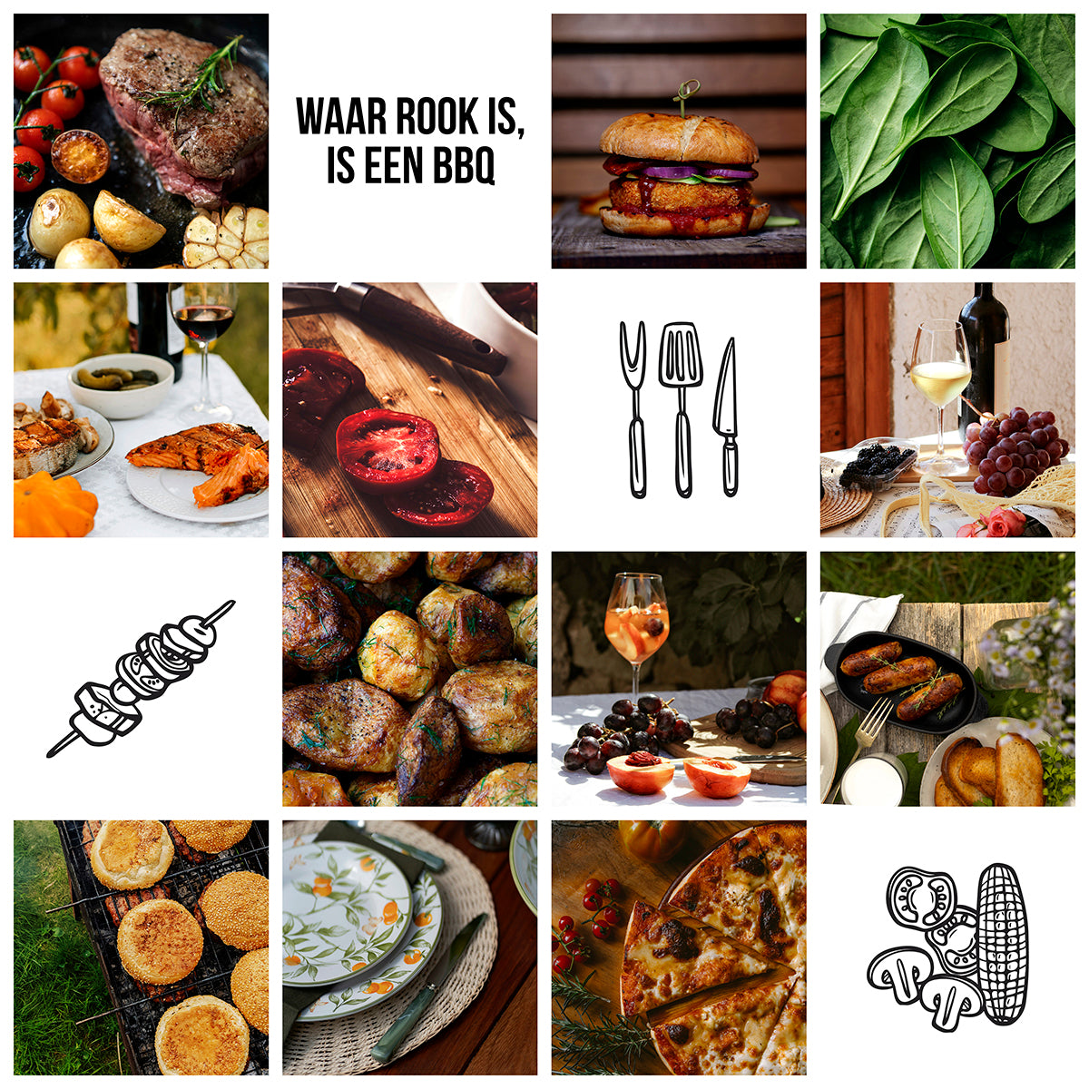 Tuinposter Barbeque Artist collection Instawall Prints   