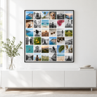 Toile photo Instawall Canvas Square avec châssis noir au mur