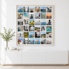 Toile photo Instawall Canvas Square avec châssis naturel au mur