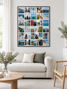 Grande toile photo Instawall Canvas Portrait avec châssis noir au mur