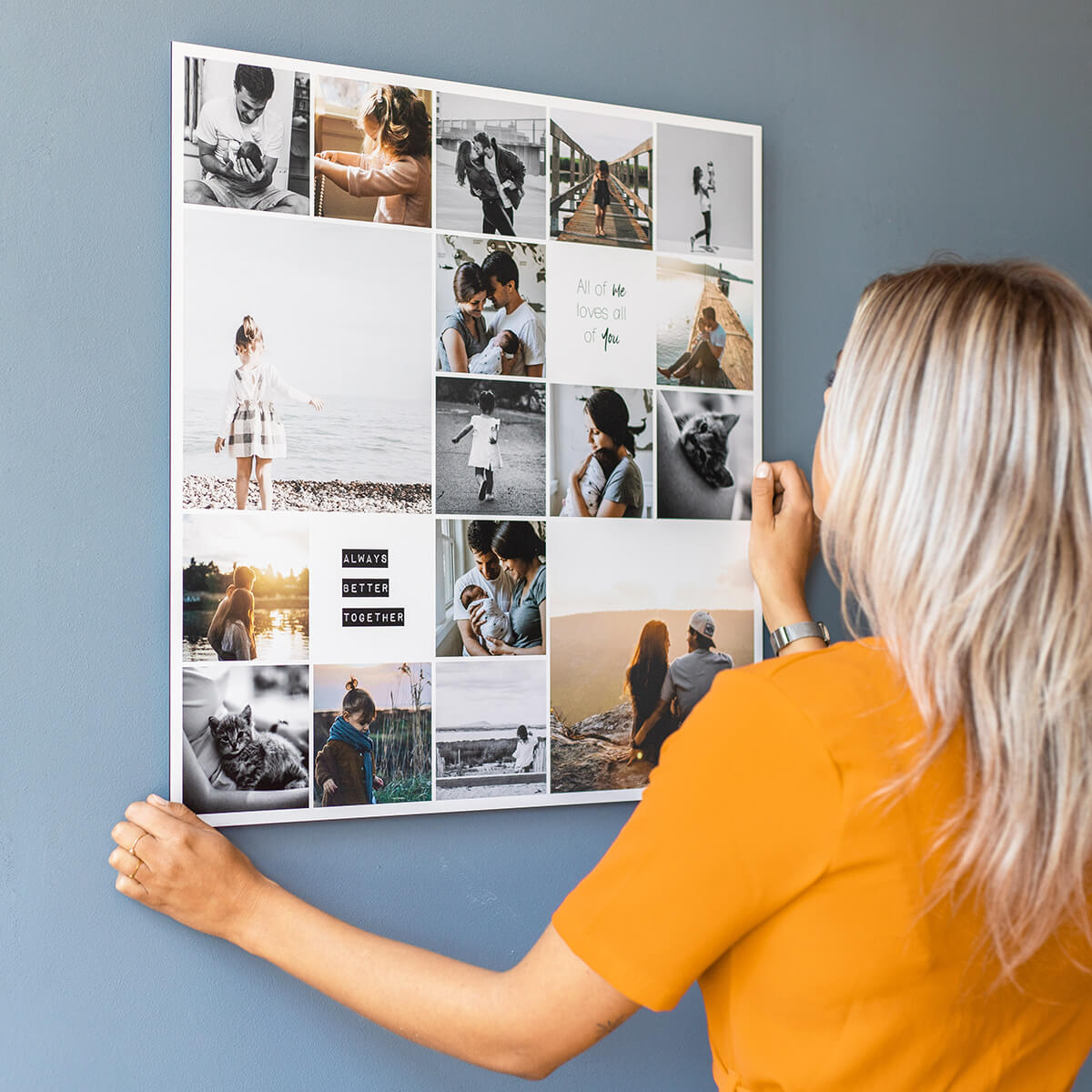 Creëer heel eenvoudig je eigen Instawall Instawall Print Instawall Prints 80x80 cm Aluminium Inclusief ophangsysteem dbw-80-80-map