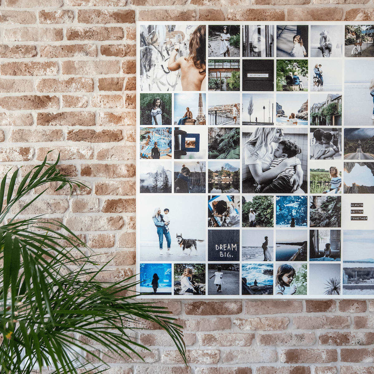 Creëer heel eenvoudig je eigen Instawall Instawall Print Instawall Prints 80x80 cm Plexiglas Inclusief ophangsysteem plg-80-80-map